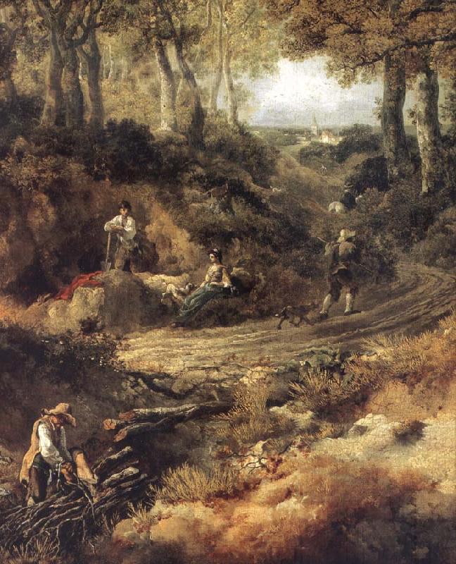 Thomas Gainsborough Detail of Cornard Wood oil painting image